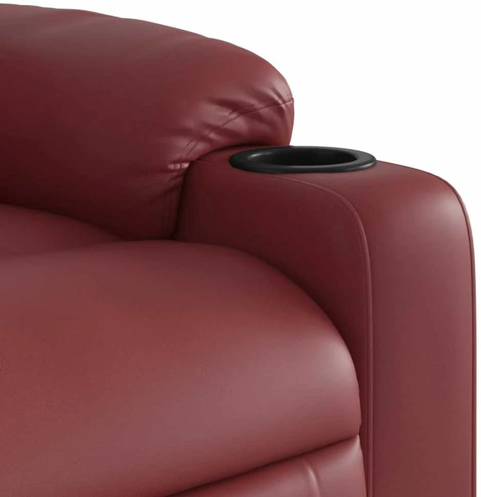 Fotelis Atsistojantis elektrinis krėslas, raudonojo vyno, dirbtinė oda