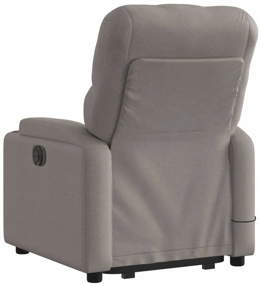 Fotelis Atsistojantis elektrinis masažinis krėslas, taupe, audinys