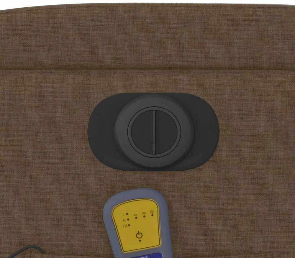 Fotelis Atsistojantis elektrinis masažinis krėslas, rudas, audinys