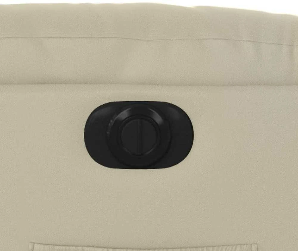 Fotelis Elektrinis atlošiamas krėslas, kreminės spalvos, dirbtinė oda