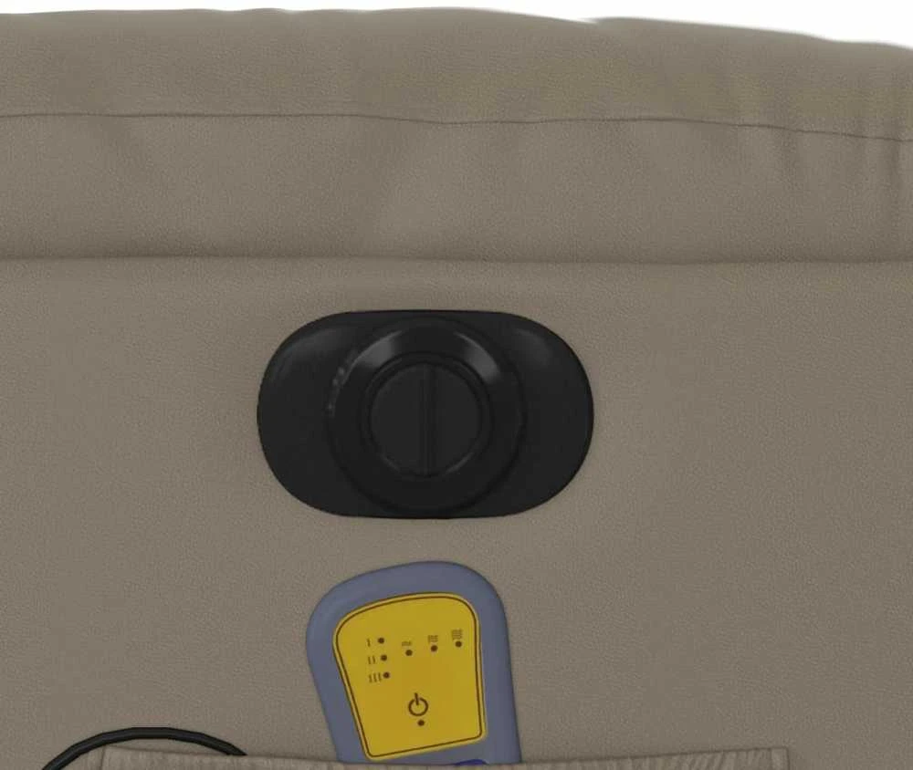 Fotelis Elektrinis atlošiamas masažinis krėslas, kapučino, dirbtinė oda