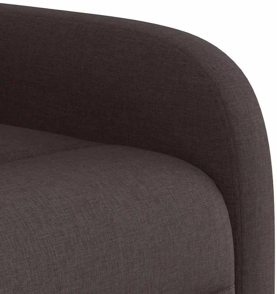 Fotelis Elektrinis atlošiamas masažinis krėslas, tamsiai rudas, audinys