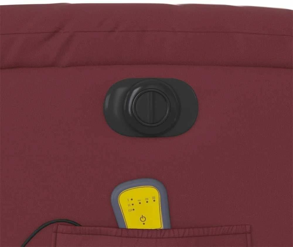 Fotelis Elektrinis atlošiamas masažinis krėslas, vyno, dirbtinė oda