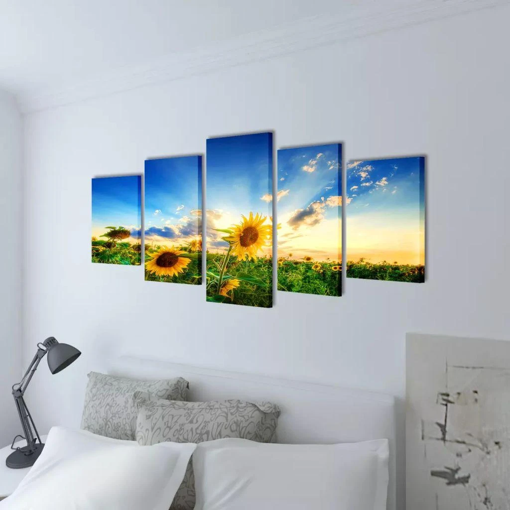 Nuotraukų rėmelis Fotopaveikslas "Saulėgrąžos" ant Drobės 200 x 100 cm