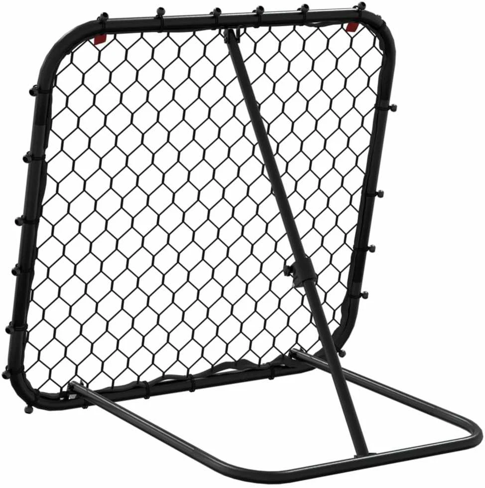 Futbolo kamuolio atšokimo sienelė, juoda, 84x73x60–80cm