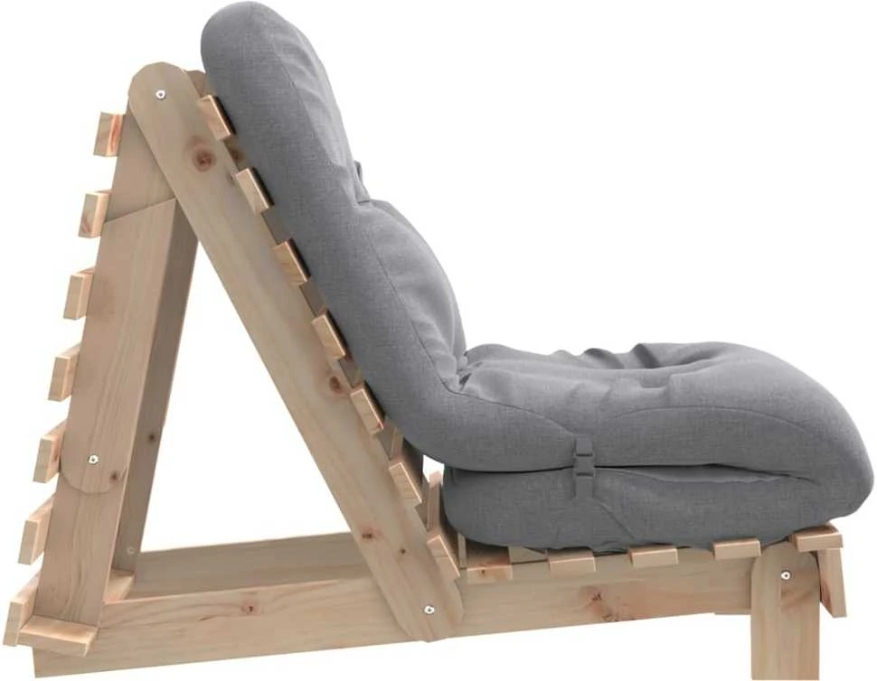 Futono sofa-lova su čiužiniu, 60x206x11cm, pušies masyvas