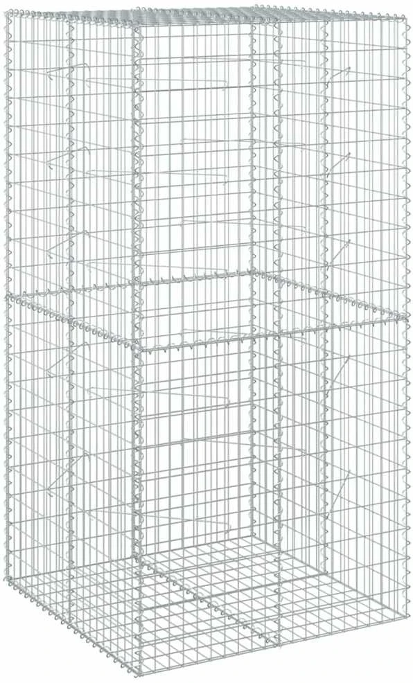 Gabiono krepšys su dangčiu, 100x100x200cm, galvanizuota geležis