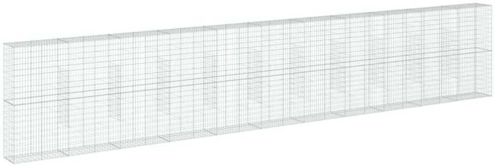 Gabiono krepšys su dangčiu, 1100x50x200cm, galvanizuota geležis