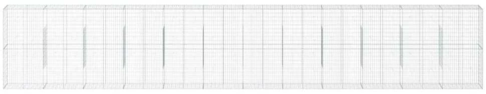 Gabiono krepšys su dangčiu, 1200x50x200cm, galvanizuota geležis