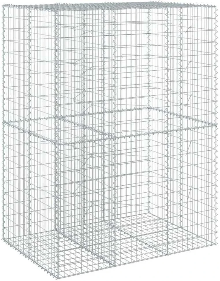 Gabiono krepšys su dangčiu, 150x100x200cm, galvanizuota geležis