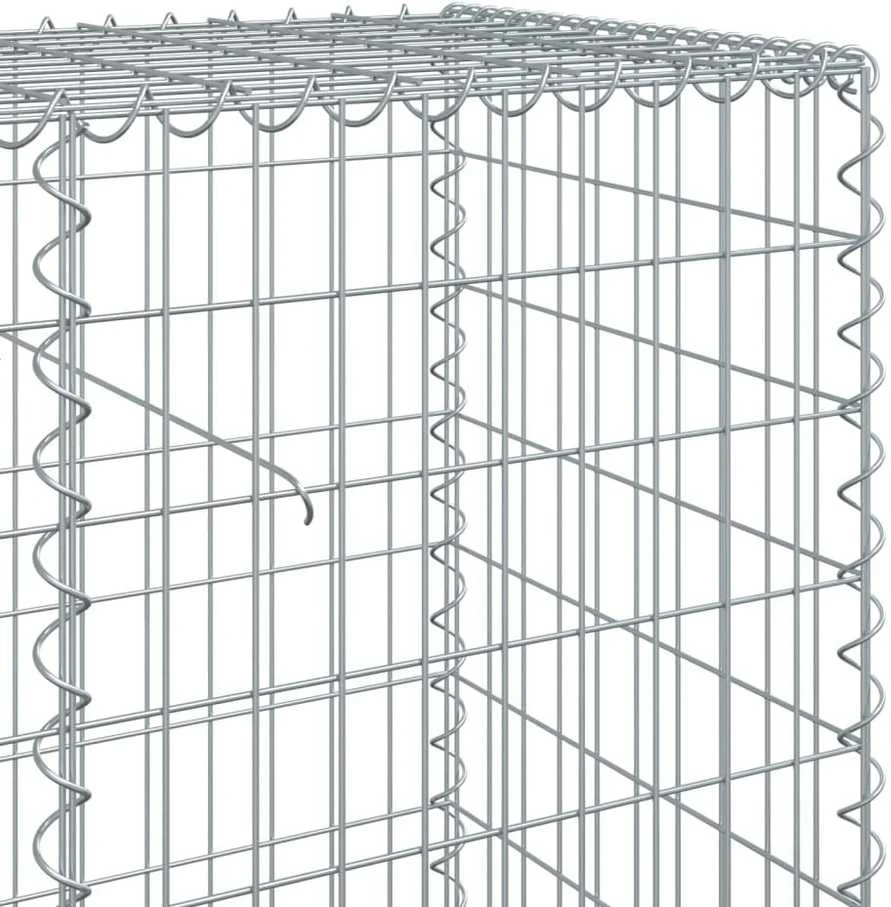 Gabiono krepšys su dangčiu, 200x50x100cm, galvanizuota geležis