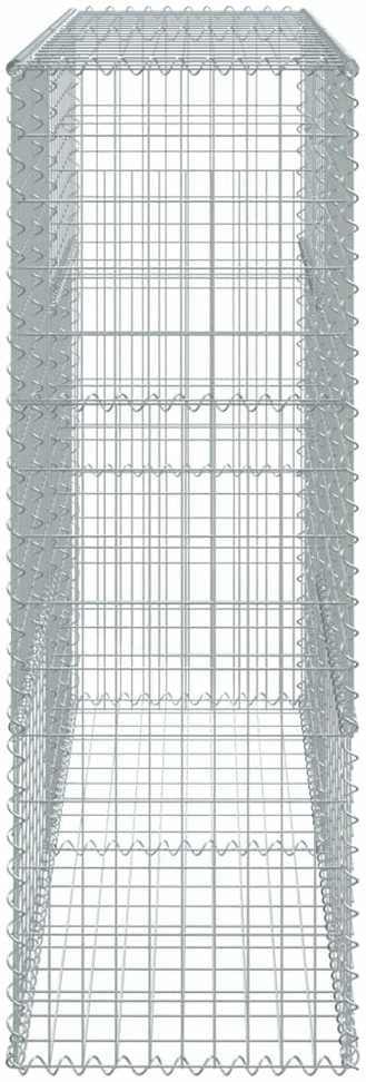 Gabiono krepšys su dangčiu, 200x50x150cm, galvanizuota geležis