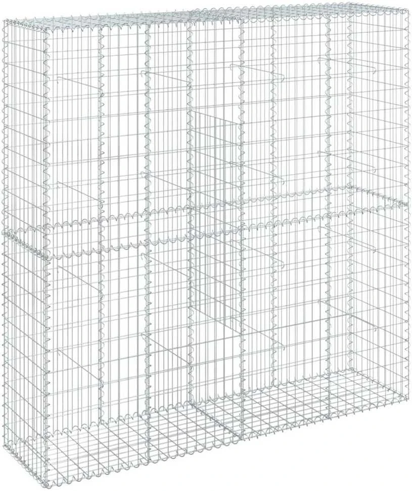 Gabiono krepšys su dangčiu, 200x50x200cm, galvanizuota geležis