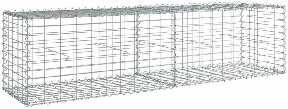 Gabiono krepšys su dangčiu, 200x50x50cm, galvanizuota geležis