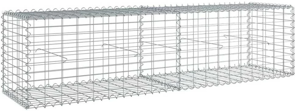 Gabiono krepšys su dangčiu, 200x50x50cm, galvanizuota geležis