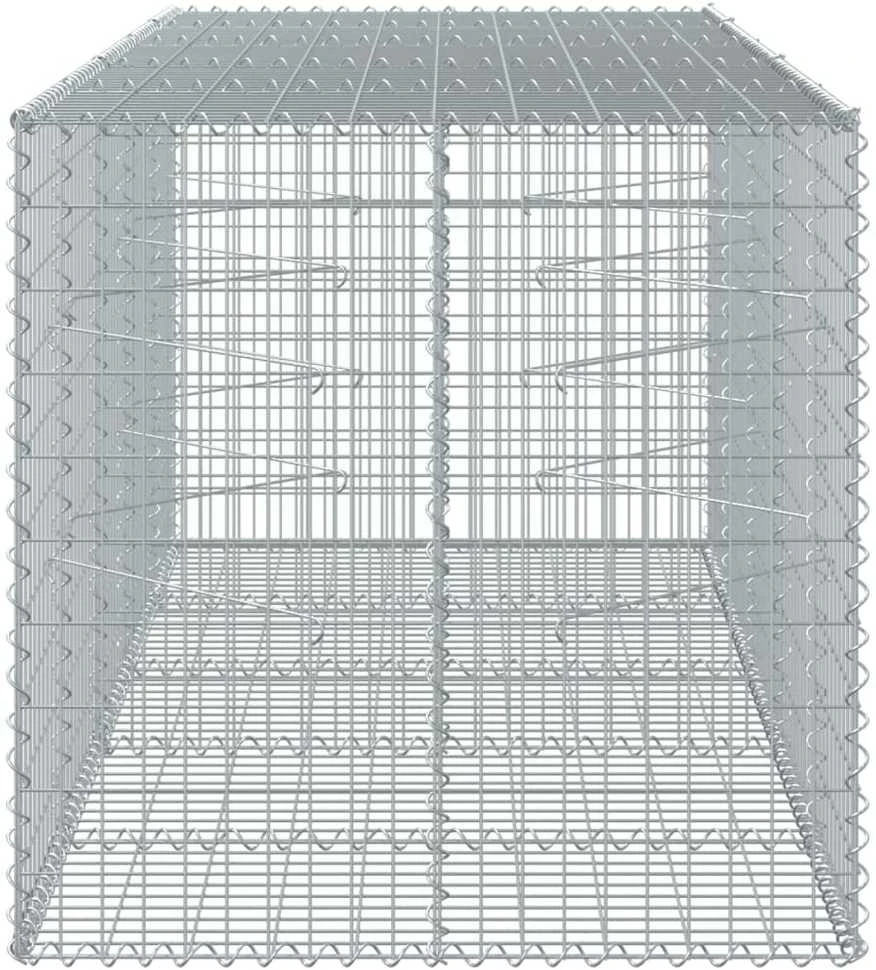 Gabiono krepšys su dangčiu, 250x100x100cm, galvanizuota geležis
