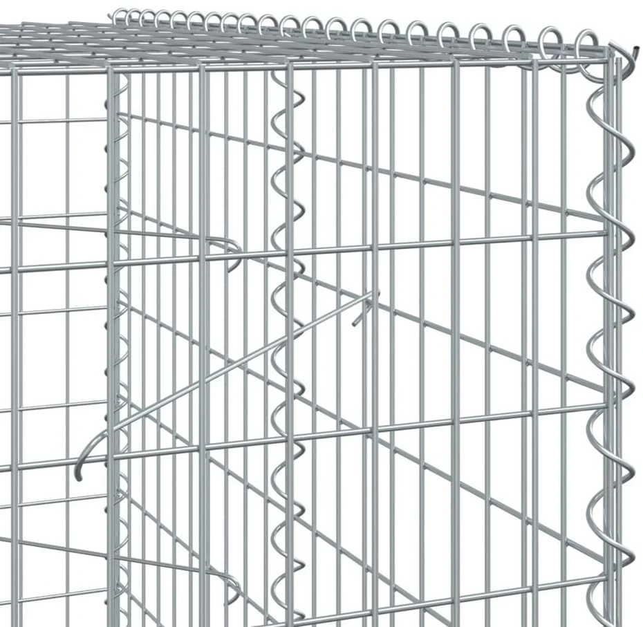 Gabiono krepšys su dangčiu, 250x100x200cm, galvanizuota geležis