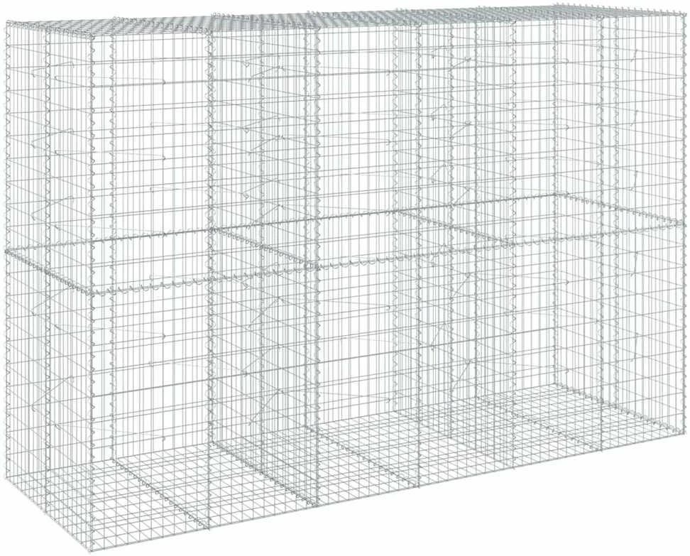 Gabiono krepšys su dangčiu, 300x100x200cm, galvanizuota geležis