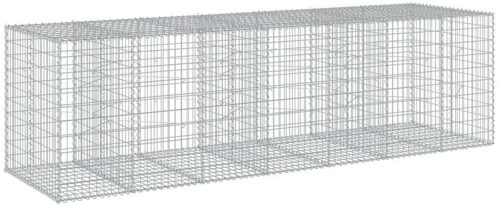 Gabiono krepšys su dangčiu, 350x100x100cm, galvanizuota geležis