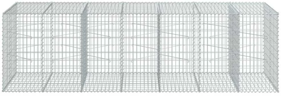 Gabiono krepšys su dangčiu, 350x100x100cm, galvanizuota geležis