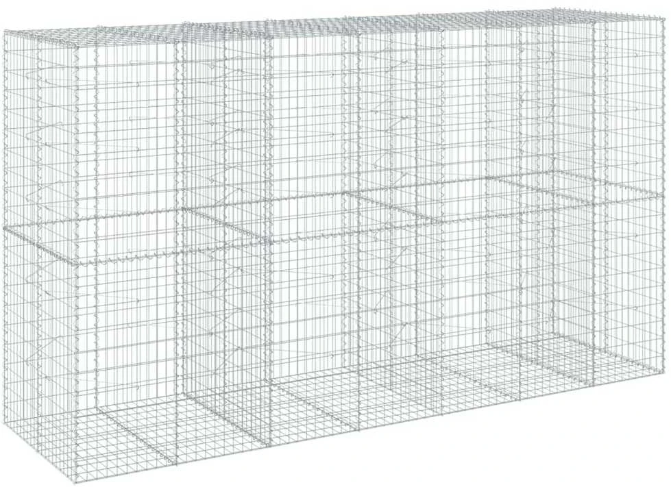 Gabiono krepšys su dangčiu, 350x100x200cm, galvanizuota geležis