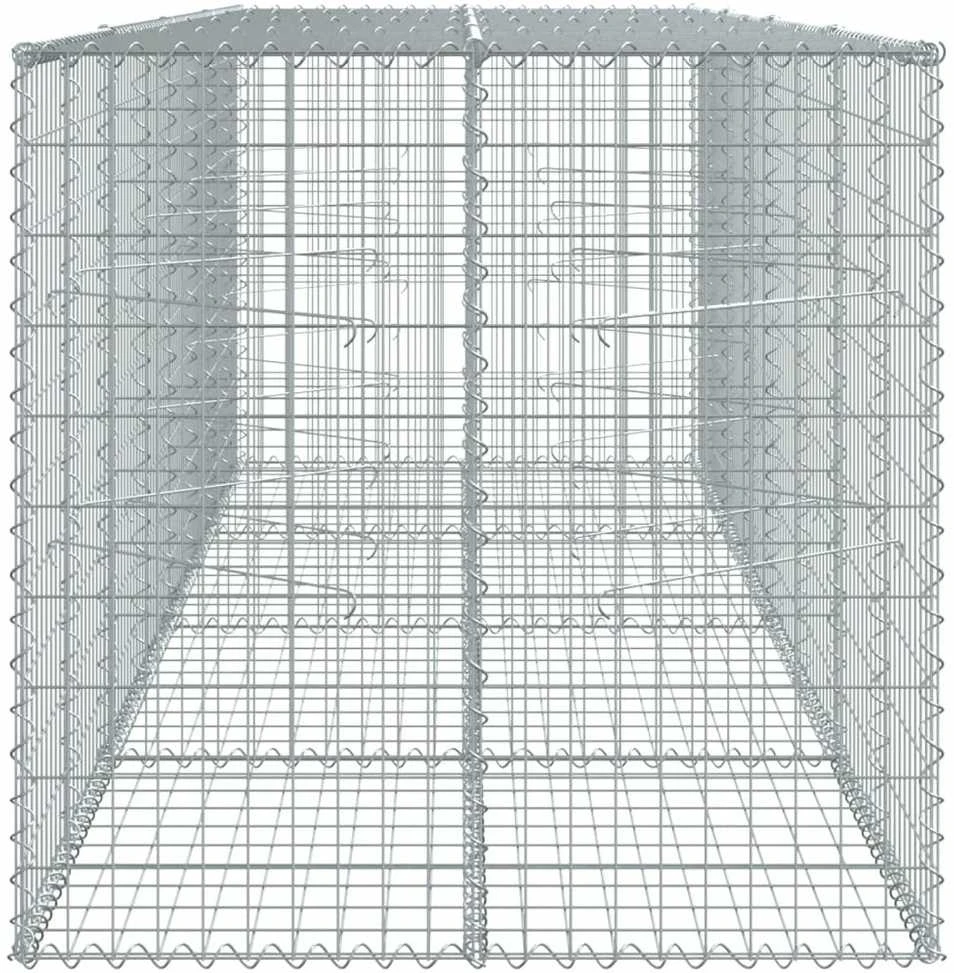 Gabiono krepšys su dangčiu, 400x100x100cm, galvanizuota geležis