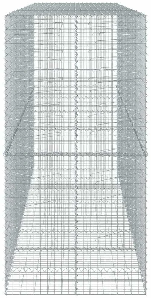 Gabiono krepšys su dangčiu, 400x100x200cm, galvanizuota geležis