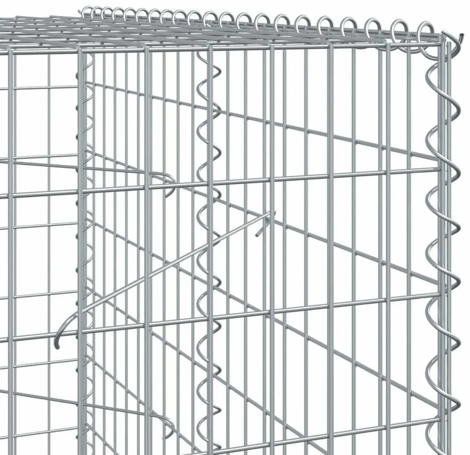 Gabiono krepšys su dangčiu, 400x100x200cm, galvanizuota geležis