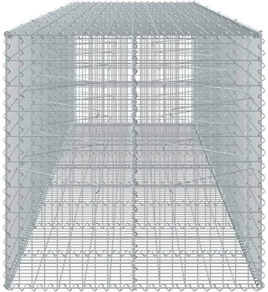 Gabiono krepšys su dangčiu, 450x100x100cm, galvanizuota geležis