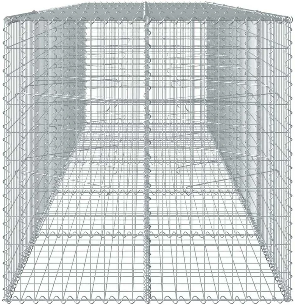 Gabiono krepšys su dangčiu, 500x100x100cm, galvanizuota geležis