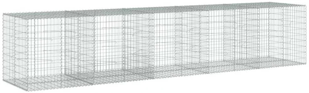 Gabiono krepšys su dangčiu, 500x100x100cm, galvanizuota geležis