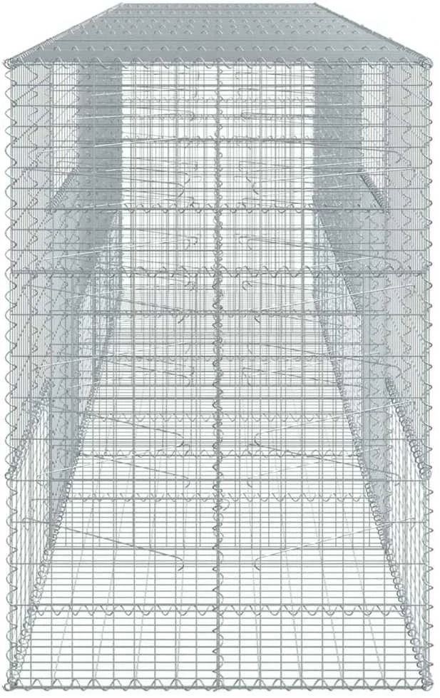 Gabiono krepšys su dangčiu, 500x100x150cm, galvanizuota geležis