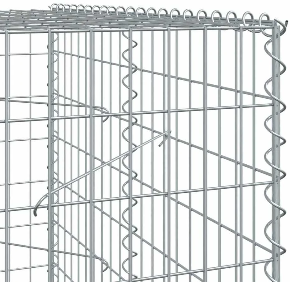 Gabiono krepšys su dangčiu, 500x100x200cm, galvanizuota geležis