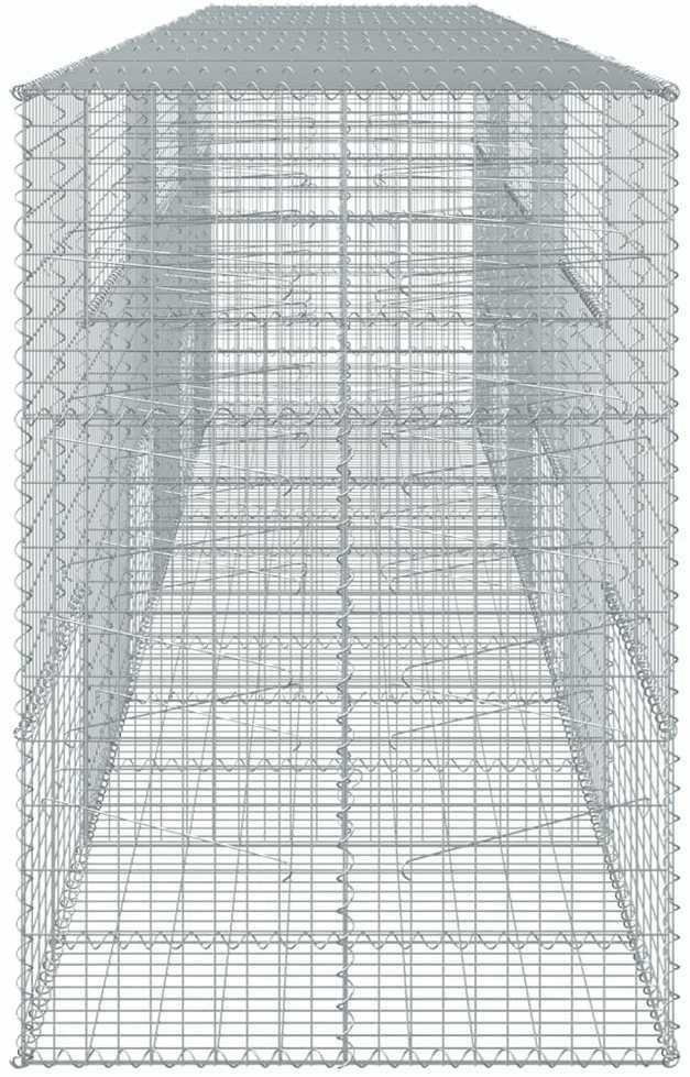 Gabiono krepšys su dangčiu, 600x100x150cm, galvanizuota geležis