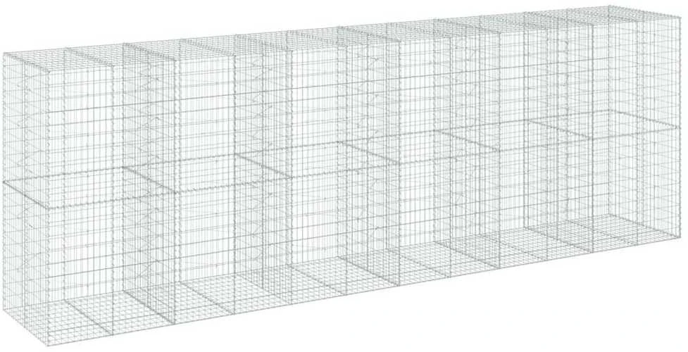Gabiono krepšys su dangčiu, 600x100x200cm, galvanizuota geležis