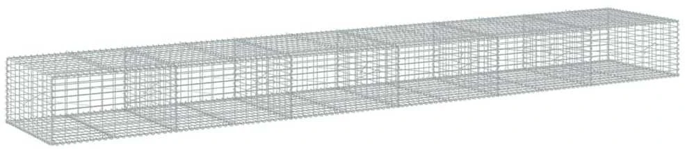 Gabiono krepšys su dangčiu, 600x100x50cm, galvanizuota geležis