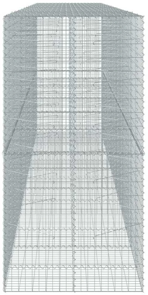 Gabiono krepšys su dangčiu, 650x100x200cm, galvanizuota geležis