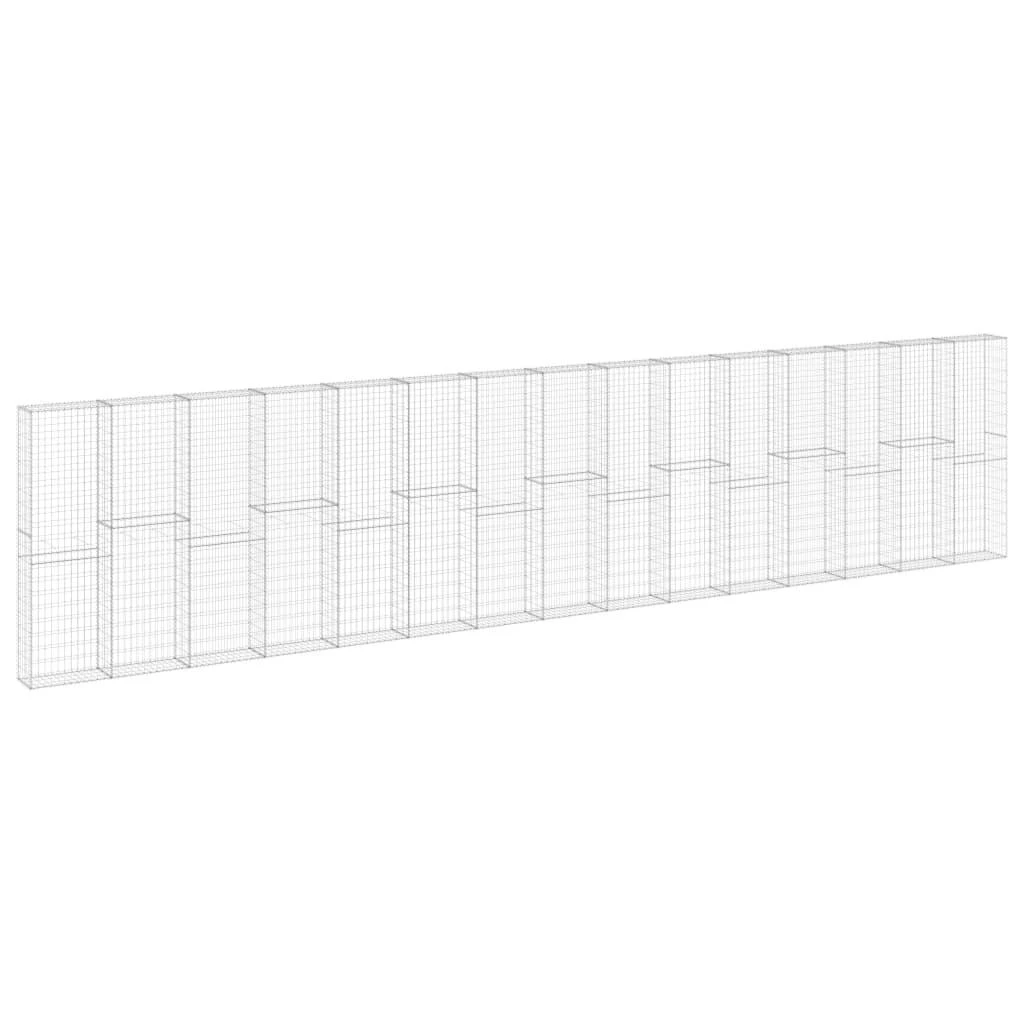 Gabiono siena su dangčiais, 900x30x200cm, galvanizuotas plienas