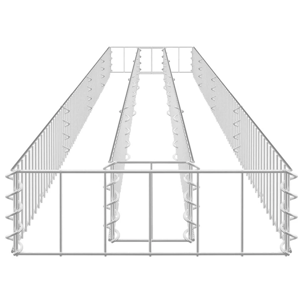 Gabiono vazonas, 360x30x10cm, galvanizuotas plienas, aukštas