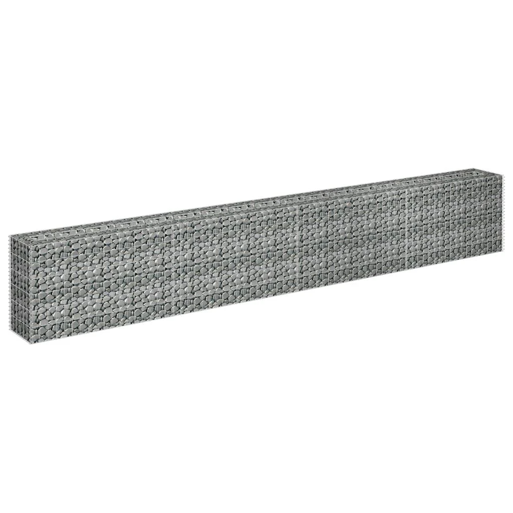 Gabiono vazonas, 360x30x60cm, galvanizuotas plienas, aukštas