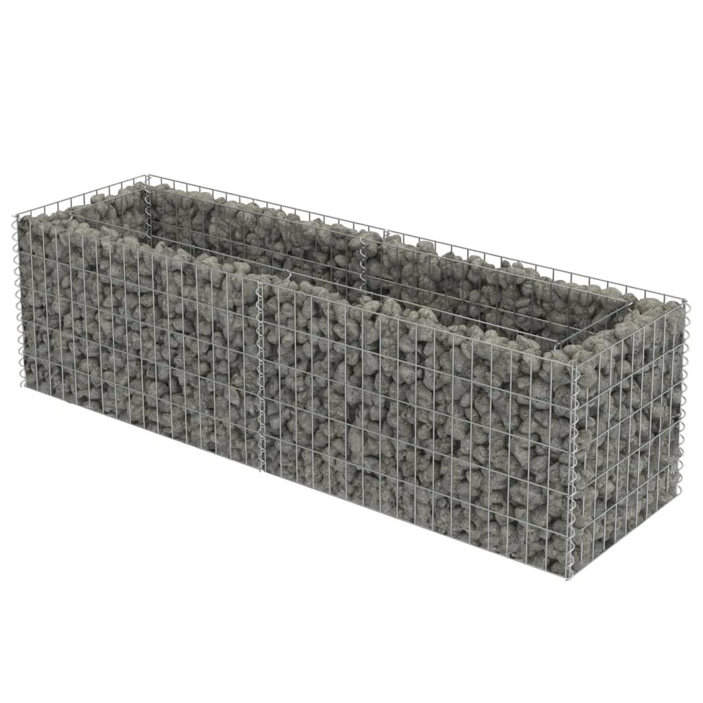Gabiono vazonas, galvanizuotas plienas, 180x50x50cm, aukštas