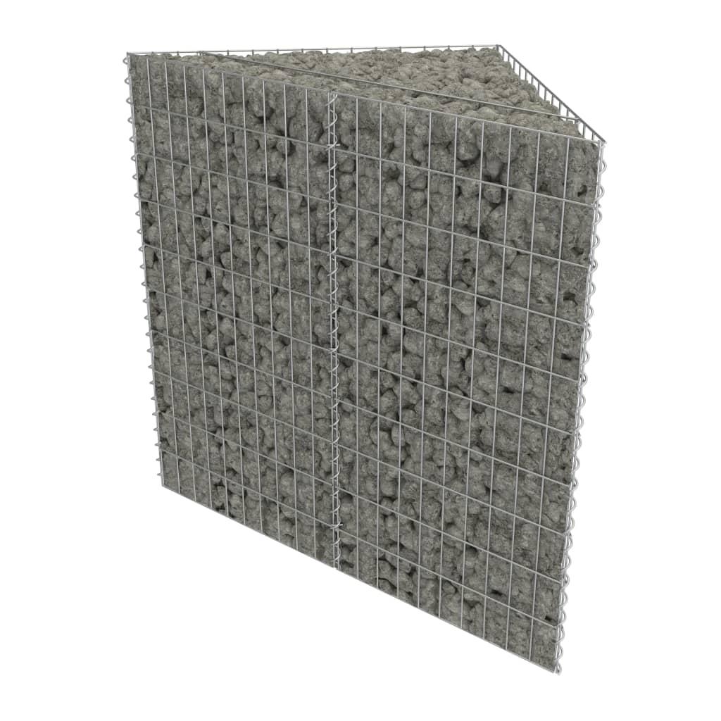 Gabiono vazonas, galvanizuotas plienas, 75x75x100cm, aukštas