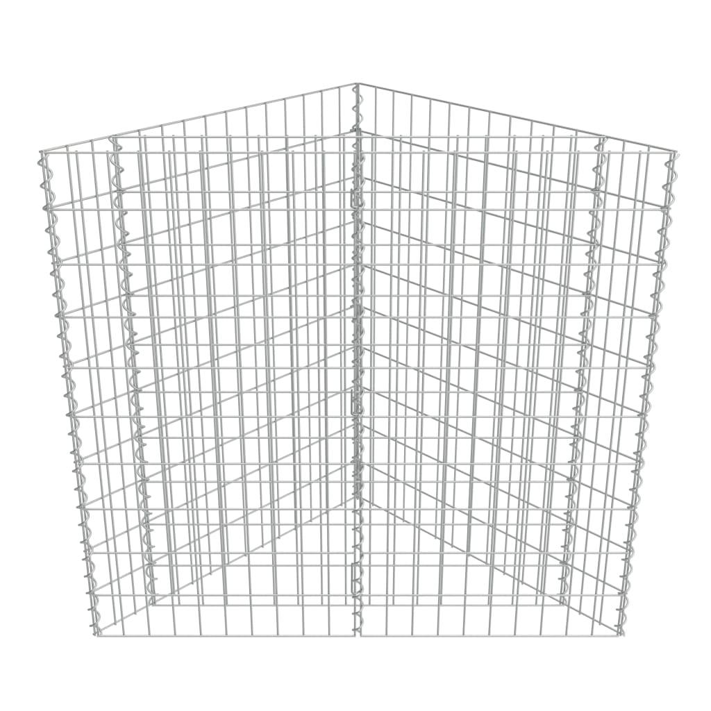 Gabiono vazonas, galvanizuotas plienas, 75x75x100cm, aukštas
