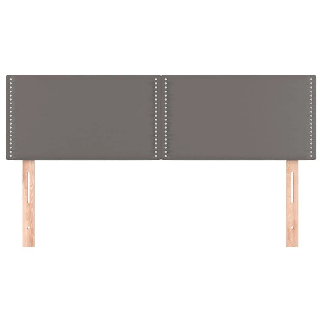 Galvūgaliai, 2vnt., pilkos spalvos, 72x5x78/88cm, dirbtinė oda