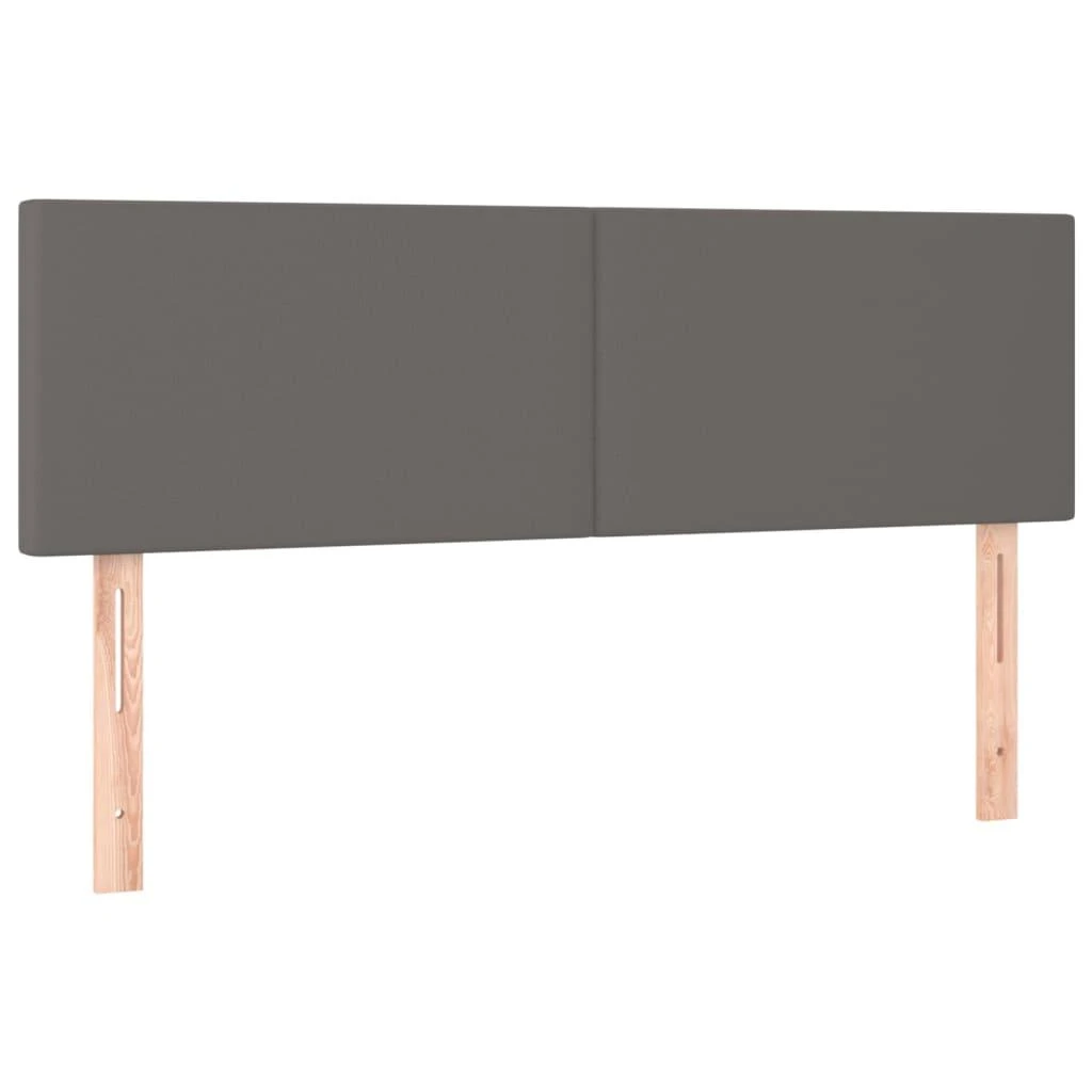 Galvūgaliai, 2vnt., pilkos spalvos, 72x5x78/88cm, dirbtinė oda