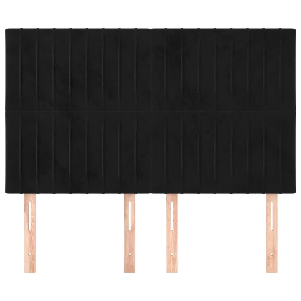 Galvūgaliai, 4vnt., juodos spalvos, 72x5x78/88cm, aksomas