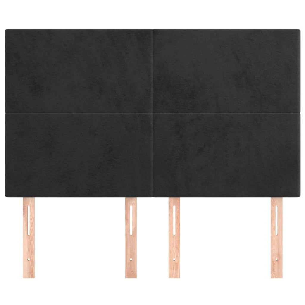 Galvūgaliai, 4vnt., juodos spalvos, 72x5x78/88cm, aksomas