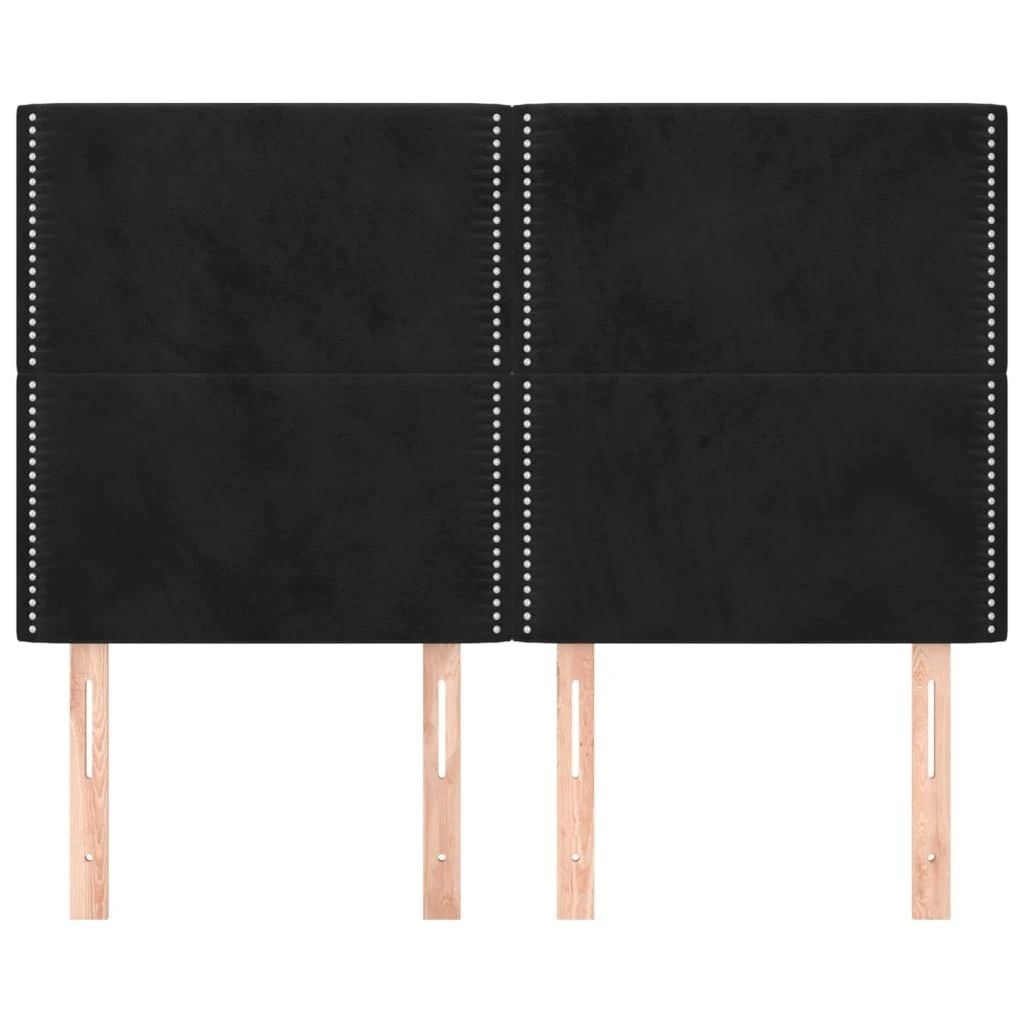 Galvūgaliai, 4vnt., juodos spalvos, 72x5x78/88cm, aksomas