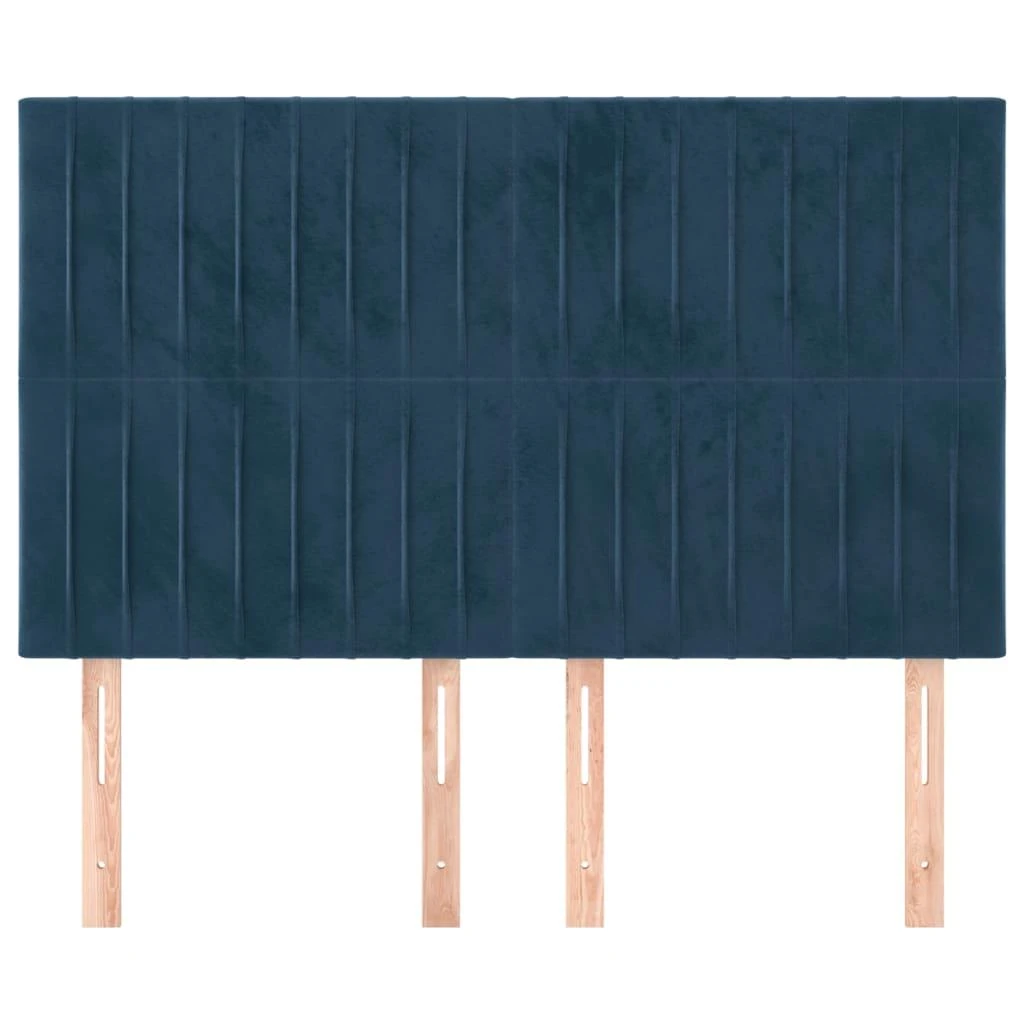 Galvūgaliai, 4vnt., tamsiai mėlyni, 72x5x78/88cm, aksomas