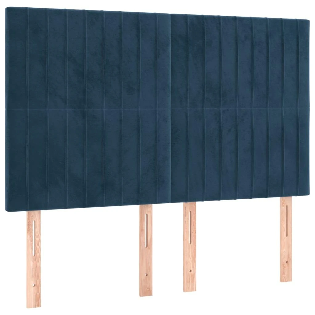 Galvūgaliai, 4vnt., tamsiai mėlyni, 72x5x78/88cm, aksomas